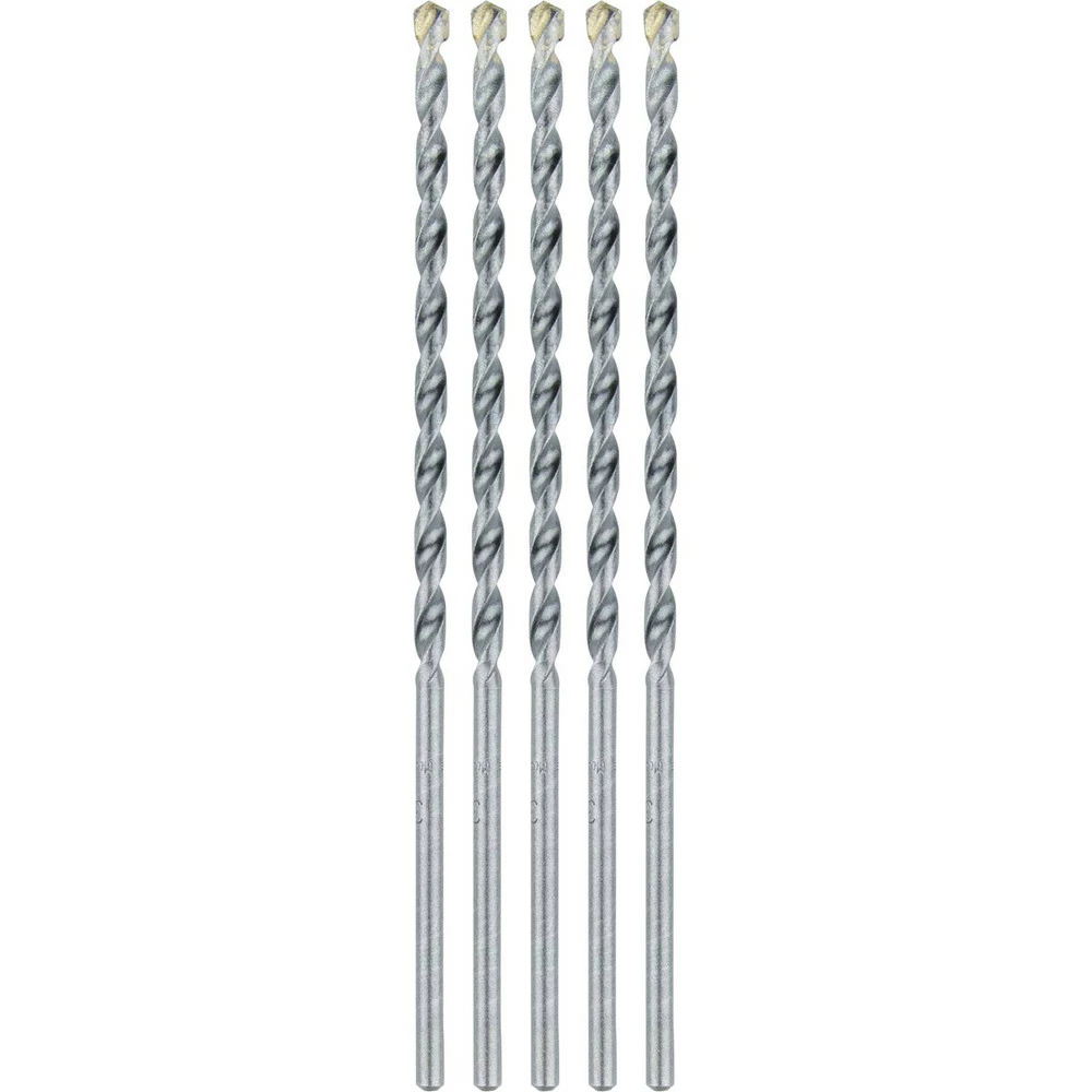 Makita E-10621 5-Piece 3/16 In. X 6 In. Carbide Tipped Percussion Masonry Hammer Drill Bit Set 3 Makita E-10621 5-Piece 3/16 In. X 6 In. Carbide Tipped Percussion Masonry Hammer Drill Bit Set