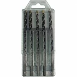 Makita E-10637 5-Piece 1/4 In. X 6 In. Carbide Tipped Percussion Masonry Hammer Drill Bit Set -Cheap Makita Store mktne 10637 c