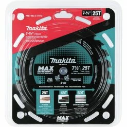 Makita E-11112 7-1/2 In. 25 Tooth Carbide-Tipped Max Efficiency Miter Saw Blade -Cheap Makita Store mktne 11112 b