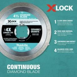 Makita E-12647 3-Piece X-LOCK 4-1/2 In. Diamond Blade Variety Pack For Masonry Cutting -Cheap Makita Store mktne 12647 m