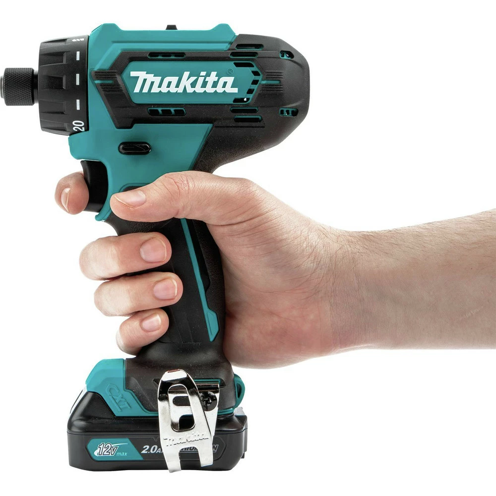 Makita FD10R1 12V Max CXT Lithium-Ion Hex Brushless 1/4 In. Cordless Drill Driver Kit (2 Ah) 6 Makita FD10R1 12V Max CXT Lithium-Ion Hex Brushless 1/4 In. Cordless Drill Driver Kit (2 Ah) - Image 4