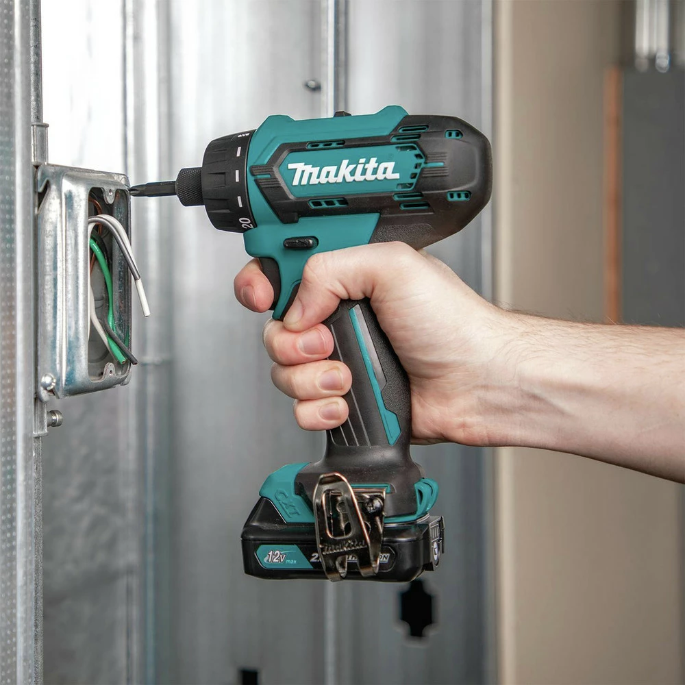 Makita FD10R1 12V Max CXT Lithium-Ion Hex Brushless 1/4 In. Cordless Drill Driver Kit (2 Ah) 13 Makita FD10R1 12V Max CXT Lithium-Ion Hex Brushless 1/4 In. Cordless Drill Driver Kit (2 Ah) - Image 11