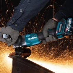 Makita GAG03M1 40V Max XGT Brushless Lithium-Ion 4-1/2 In./5 In. Cordless Paddle Switch Angle Grinder Kit With Electric Brake (4 Ah) -Cheap Makita Store mktngag03m1 h