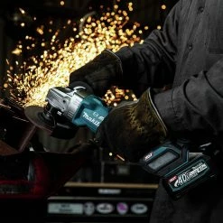 Makita GAG04M1 40V Max XGT Brushless Lithium-Ion 4-1/2 In./5 In. Cordless Angle Grinder Kit With Electric Brake And AWS (4 Ah) -Cheap Makita Store mktngag04m1 f