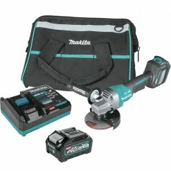 Makita GAG06M1 40V Max XGT Brushless Lithium-Ion 4-1/2 In./5 In. Cordless Paddle Switch Angle Grinder Kit With Electric Brake And AWS (4 Ah)