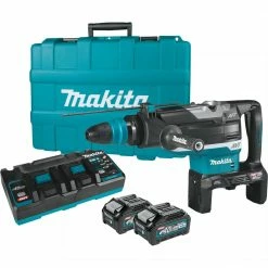Makita GRH06PM 80V Max (40V Max X2) XGT Brushless Lithium-Ion 2 In. Cordless AFT, AWS Capable AVT Rotary Hammer Kit With 2 Batteries (4 Ah)