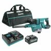 Makita GRH07M1W 40V Max XGT Brushless Lithium-Ion 1-1/8 In. Cordless AFT/AWS Capable Accepts SDS-PLUS Bits AVT D-Handle Rotary Hammer Kit With Dust Extractor (4 Ah) -Cheap Makita Store mktngrh07m1w