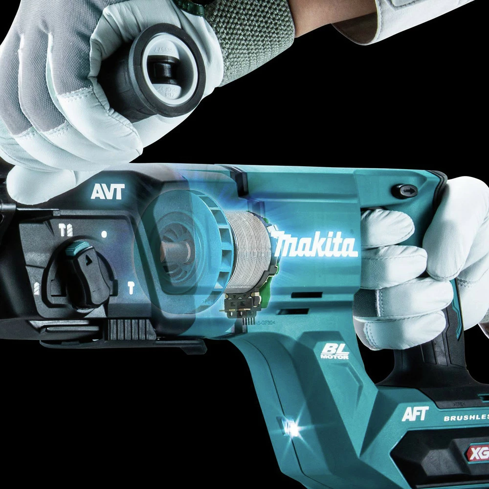 Makita GRH07Z 40V Max XGT Brushless Lithium-Ion 1-1/8 In. Cordless AFT/AWS Capable Accepts SDS-PLUS Bits AVT D-Handle Rotary Hammer (Tool Only) 11 Makita GRH07Z 40V Max XGT Brushless Lithium-Ion 1-1/8 In. Cordless AFT/AWS Capable Accepts SDS-PLUS Bits AVT D-Handle Rotary Hammer (Tool Only) - Image 9