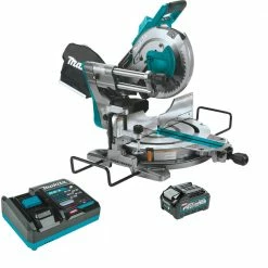 Makita GSL03M1 40V Max XGT Brushless Lithium-Ion 10 In. Cordless AWS Capable Dual-Bevel Sliding Compound Miter Saw Kit (4 Ah)