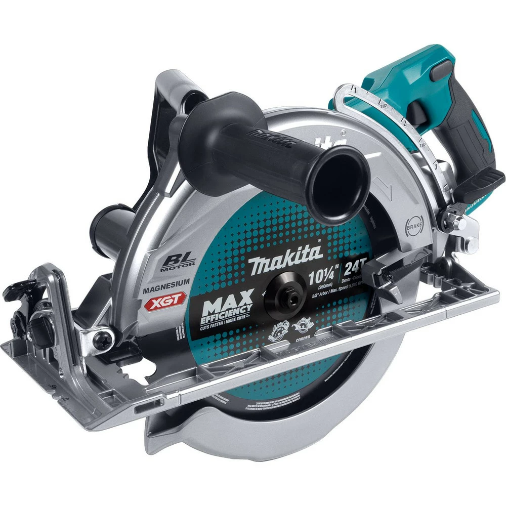 Makita GSR02Z 40V Max XGT Brushless Lithium-Ion 10-1/4 In. Cordless Rear Handle AWS Capable Circular Saw (Tool Only) 4 Makita GSR02Z 40V Max XGT Brushless Lithium-Ion 10-1/4 In. Cordless Rear Handle AWS Capable Circular Saw (Tool Only) - Image 2
