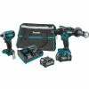 Makita GT200D 40V Max XGT Brushless Lithium-Ion 1/2 In. Cordless Hammer Drill Driver/ 4-Speed Impact Driver Combo Kit (2.5 Ah) -Cheap Makita Store mktngt200d