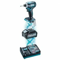 Makita GT200D 40V Max XGT Brushless Lithium-Ion 1/2 In. Cordless Hammer Drill Driver/ 4-Speed Impact Driver Combo Kit (2.5 Ah) -Cheap Makita Store mktngt200d h