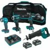 Makita GT401M1D1 40V Max XGT Brushless Lithium-Ion 1-1/4 In. Cordless Reciprocating Saw 4-Tool Combo Kit (2.5 Ah/4 Ah) -Cheap Makita Store mktngt401m1d1