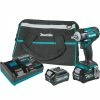 Makita GWT04D 40V Max XGT Brushless Lithium-Ion 1/2 In. Cordless 4-Speed Impact Wrench With Friction Ring Anvil Kit (2.5 Ah) -Cheap Makita Store mktngwt04d
