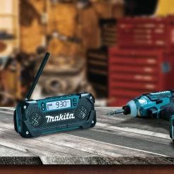 Makita RM02 12V Max CXT Cordless Lithium-Ion Compact Job Site Radio (Tool Only) -Cheap Makita Store mktnrm02 k