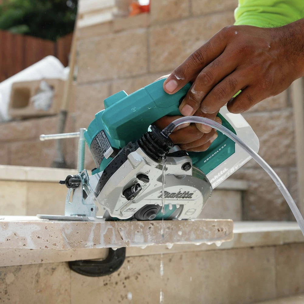 Makita XCC01Z 18V LXT AWS Capable Brushless Lithium-Ion 5 In. Cordless Wet/Dry Masonry Saw (Tool Only) 14 Makita XCC01Z 18V LXT AWS Capable Brushless Lithium-Ion 5 In. Cordless Wet/Dry Masonry Saw (Tool Only) - Image 12