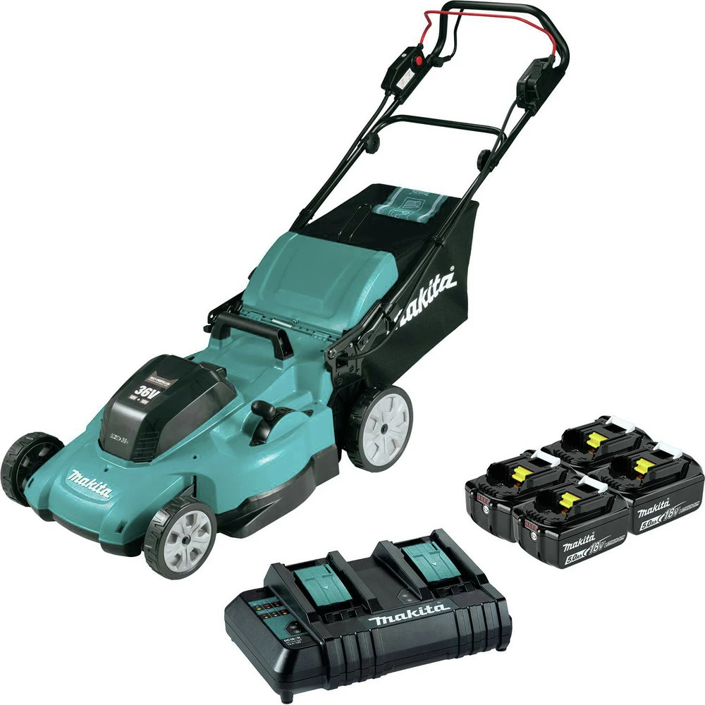 Makita XML11CT1 18V X2 (36V) LXT Lithium-Ion 21 In. Cordless Self-Propelled Lawn Mower Kit With 4 Batteries (5 Ah) 3 Makita XML11CT1 18V X2 (36V) LXT Lithium-Ion 21 In. Cordless Self-Propelled Lawn Mower Kit With 4 Batteries (5 Ah)