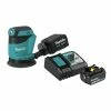 Makita XOB01Z-BL1840DC1 18V LXT Lithium-Ion 5 In. Cordless Random Orbit Sander And Battery With Charger Starter Pack Bundle (4 Ah) -Cheap Makita Store mktnxob01z bl1840bdc1 bndl
