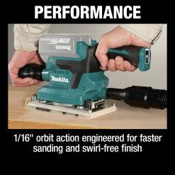 Makita XOB03Z 18V LXT Brushless AWS Lithium-Ion 1/3 In. Cordless Sheet Finishing Sander (Tool Only) -Cheap Makita Store mktnxob03z f