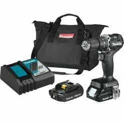 Makita XPH15RB 18V LXT Brushless Sub-Compact Lithium-Ion 1/2 In. Cordless Hammer Drill-Driver Kit With 2 Batteries (2 Ah)