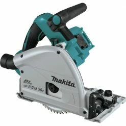 Makita XPS01PMJ-194368-5 18V X2 (36V) LXT Brushless Lithium-Ion 6-1/2 In. Cordless Plunge Circular Saw Kit With 2 Batteries (4 Ah) And 55 In. Guide Rail -Cheap Makita Store mktnxps01pmj 194368 5 bndl b