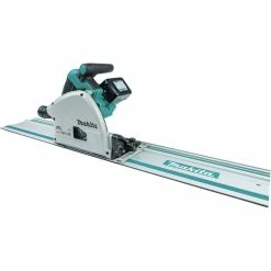 Makita XPS01PMJ-194368-5 18V X2 (36V) LXT Brushless Lithium-Ion 6-1/2 In. Cordless Plunge Circular Saw Kit With 2 Batteries (4 Ah) And 55 In. Guide Rail -Cheap Makita Store mktnxps01pmj 194368 5 bndl j