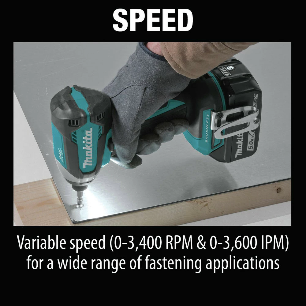 Makita XT291T 18V LXT Brushless Lithium-Ion 1/2 In. Cordless Hammer Drill Driver And Impact Driver Combo Kit With 2 Batteries (5 Ah) 7 Makita XT291T 18V LXT Brushless Lithium-Ion 1/2 In. Cordless Hammer Drill Driver And Impact Driver Combo Kit With 2 Batteries (5 Ah) - Image 5