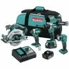 Makita XT452T 18V LXT Brushless Lithium-Ion Cordless 4-Piece Combo Kit (5 Ah) -Cheap Makita Store mktnxt452t