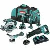 Makita XT616PT 18V LXT Brushless Lithium-Ion Cordless 6-Tool Combo Kit With 2 Batteries (5 Ah) -Cheap Makita Store mktnxt616pt