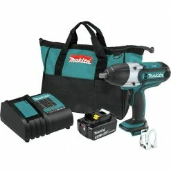Makita XWT04S1 18V LXT Brushed Lithium-Ion 1/2 In. Cordless Square Drive Impact Wrench Kit (3 Ah)