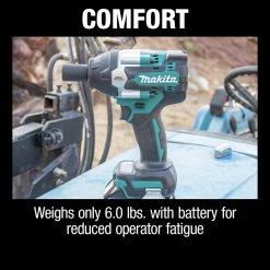 Makita XWT17T 18V LXT Brushless Lithium-Ion 1/2 In. Cordless Square Drive Mid-Torque Impact Wrench With Friction Ring Kit With 2 Batteries (5 Ah) -Cheap Makita Store mktnxwt17t b