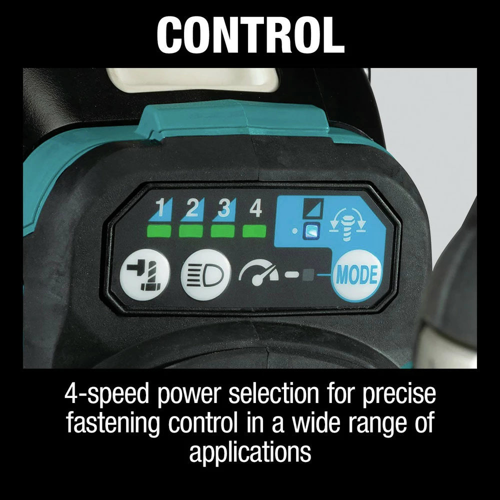 Makita XWT18T 18V LXT Brushless Lithium-Ion 1/2 In. Cordless Square Drive Mid-Torque Impact Wrench With Detent Anvil Kit With 2 Batteries (5 Ah) 6 Makita XWT18T 18V LXT Brushless Lithium-Ion 1/2 In. Cordless Square Drive Mid-Torque Impact Wrench With Detent Anvil Kit With 2 Batteries (5 Ah) - Image 4