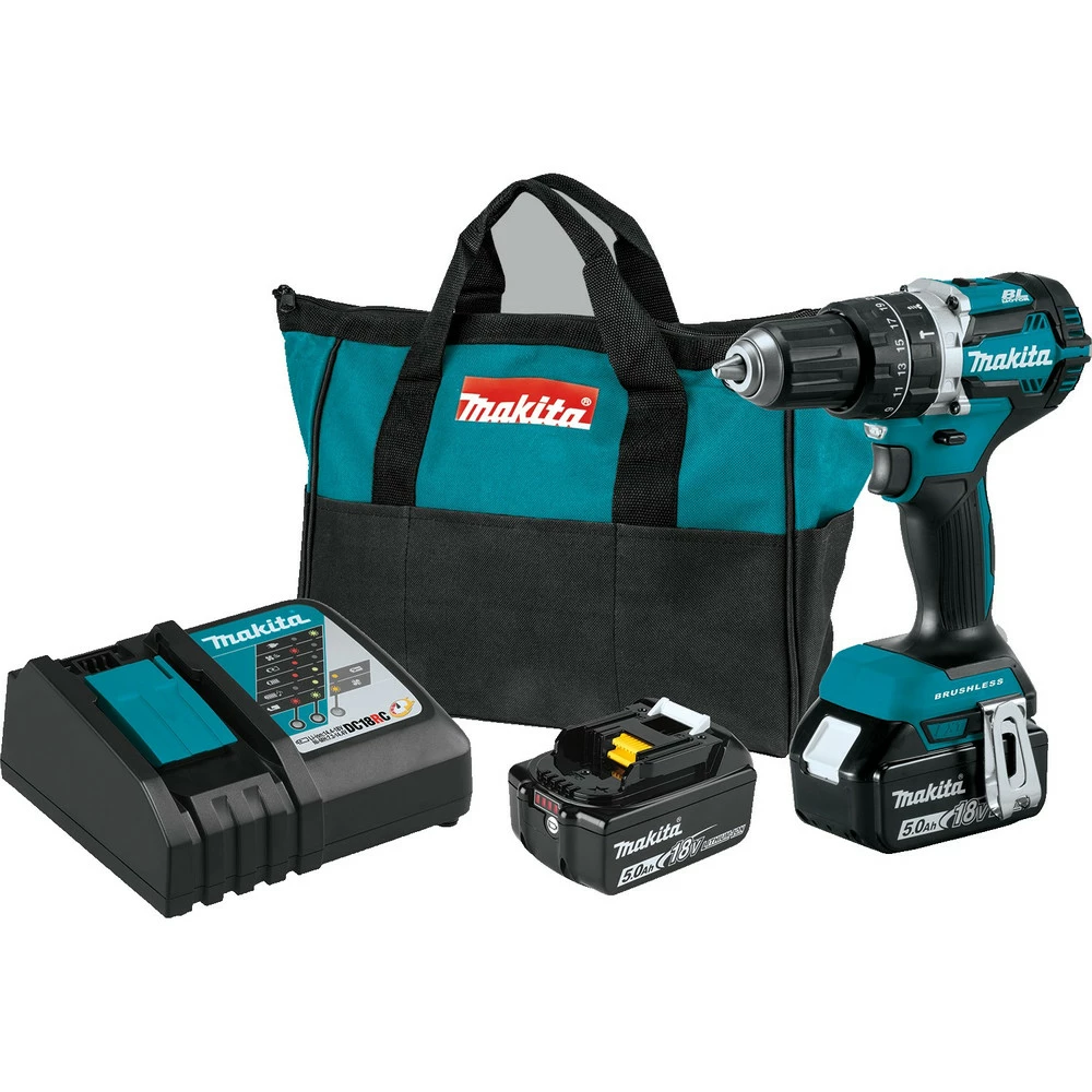 Factory Reconditioned Makita XPH12T-R 18V LXT Compact Brushless Lithium-Ion 1/2 In. Cordless Hammer Drill Driver Kit With 2 Batteries (5 Ah) 3 Factory Reconditioned Makita XPH12T-R 18V LXT Compact Brushless Lithium-Ion 1/2 In. Cordless Hammer Drill Driver Kit With 2 Batteries (5 Ah)