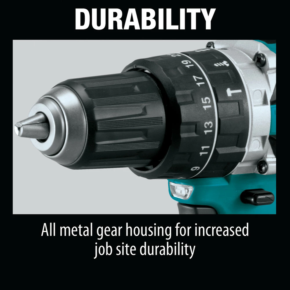 Factory Reconditioned Makita XPH12T-R 18V LXT Compact Brushless Lithium-Ion 1/2 In. Cordless Hammer Drill Driver Kit With 2 Batteries (5 Ah) 11 Factory Reconditioned Makita XPH12T-R 18V LXT Compact Brushless Lithium-Ion 1/2 In. Cordless Hammer Drill Driver Kit With 2 Batteries (5 Ah) - Image 9