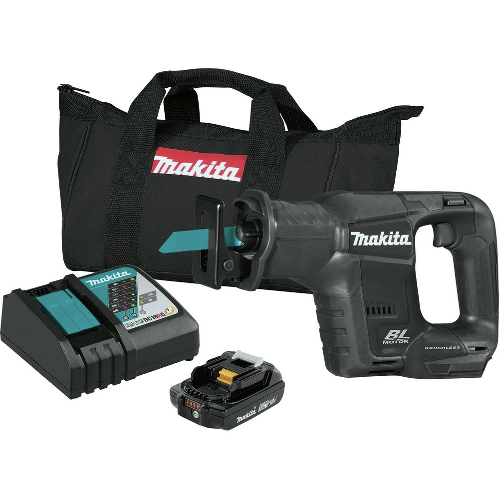 Factory Reconditioned Makita XRJ07R1B-R 18V LXT Sub-Compact Brushless Lithium-Ion Cordless Reciprocating Saw Kit (2 Ah) 2 Factory Reconditioned Makita XRJ07R1B-R 18V LXT Sub-Compact Brushless Lithium-Ion Cordless Reciprocating Saw Kit (2 Ah)