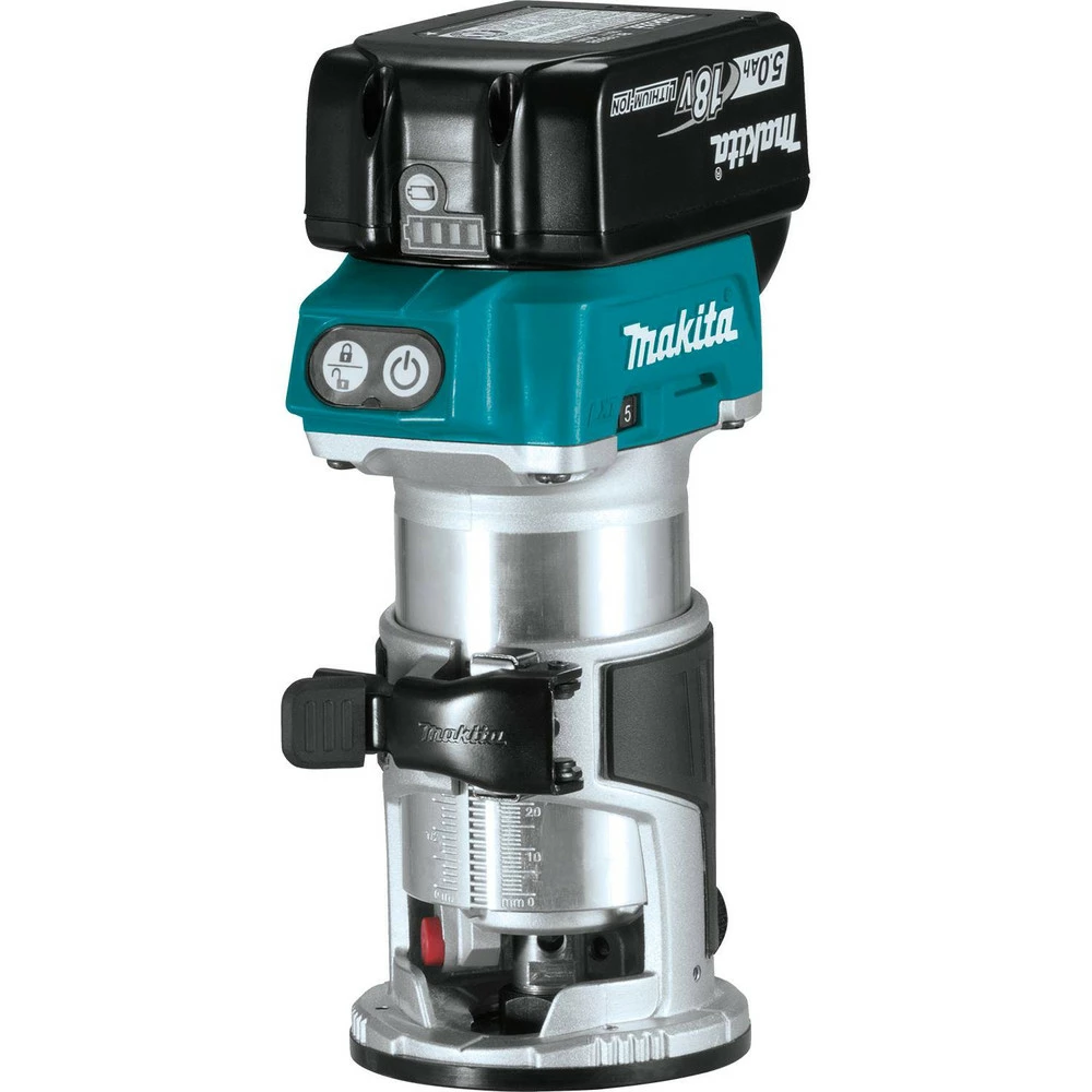 Factory Reconditioned Makita XTR01T7-R 18V LXT Lithium-Ion 1/4 In. Cordless Compact Router Kit (5 Ah) 4 Factory Reconditioned Makita XTR01T7-R 18V LXT Lithium-Ion 1/4 In. Cordless Compact Router Kit (5 Ah) - Image 2